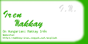 iren makkay business card