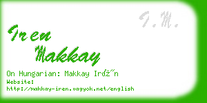 iren makkay business card